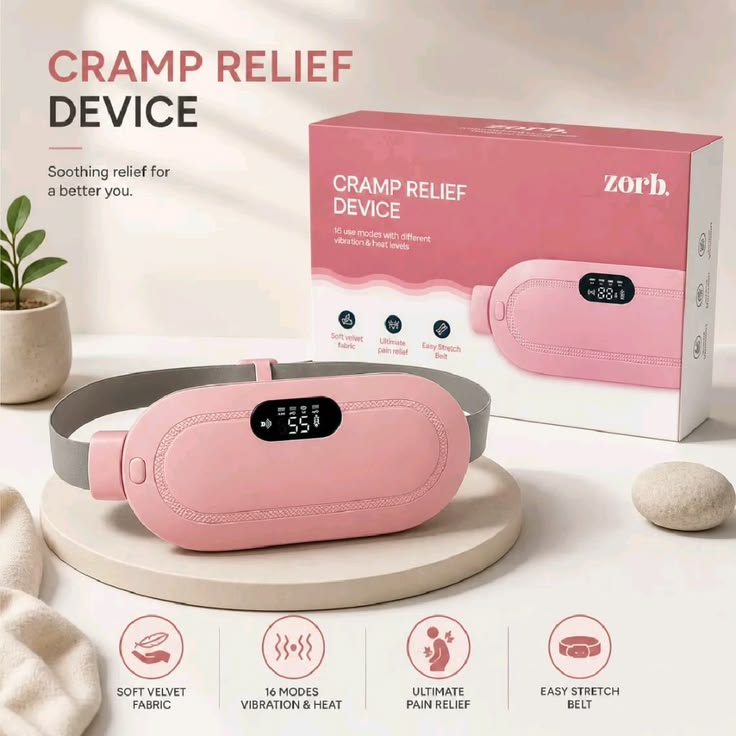 🌸 Smart Rechargeable Heating Belt – Portable Waist & Menstrual Pain Relief Pad